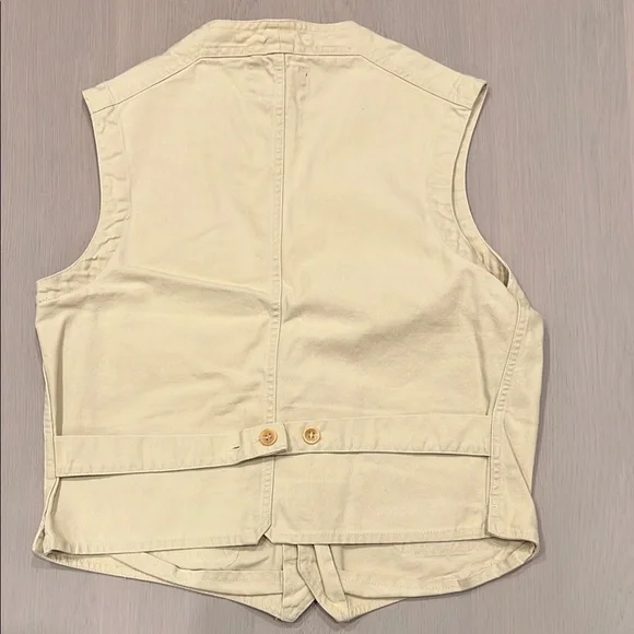 VINTAGE Ralph Lauren Beige Utility Vest - Picture 4 of 4